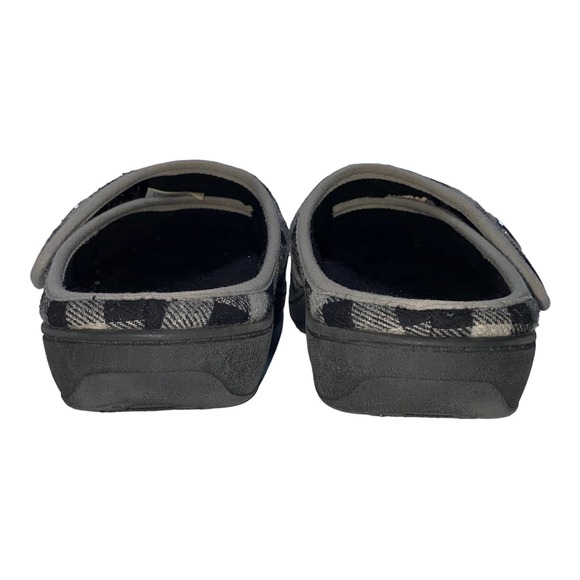 Vionic Sadie Gray Plaid Checkered Slipper Mule Adjustable Strap Orthotic sz 7 - Picture 8 of 12